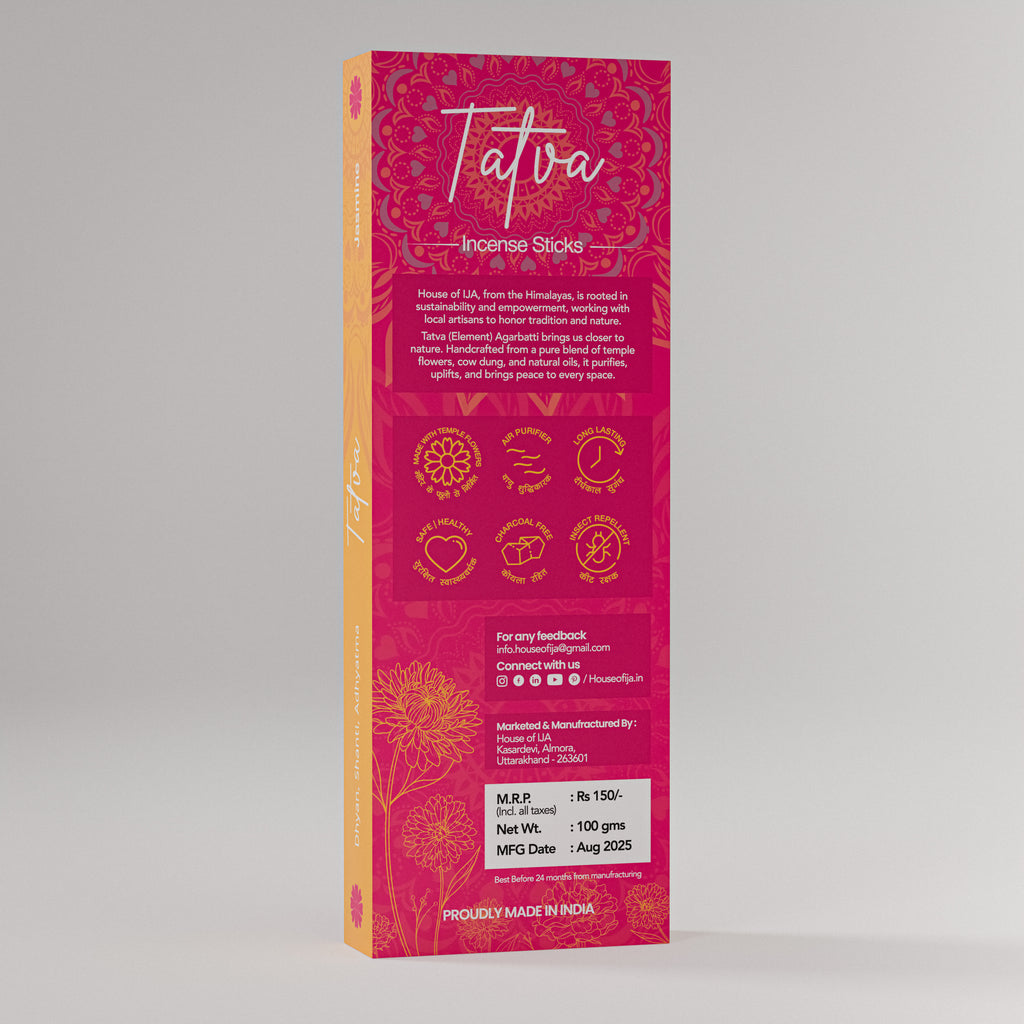 HOUSE OF IJA Tatva Incense Sticks, Lavender  Fragrance, Premium Masala Incense for Home, Puja, Meditation & Relaxation (Copy) (Copy) (Copy) (Copy)