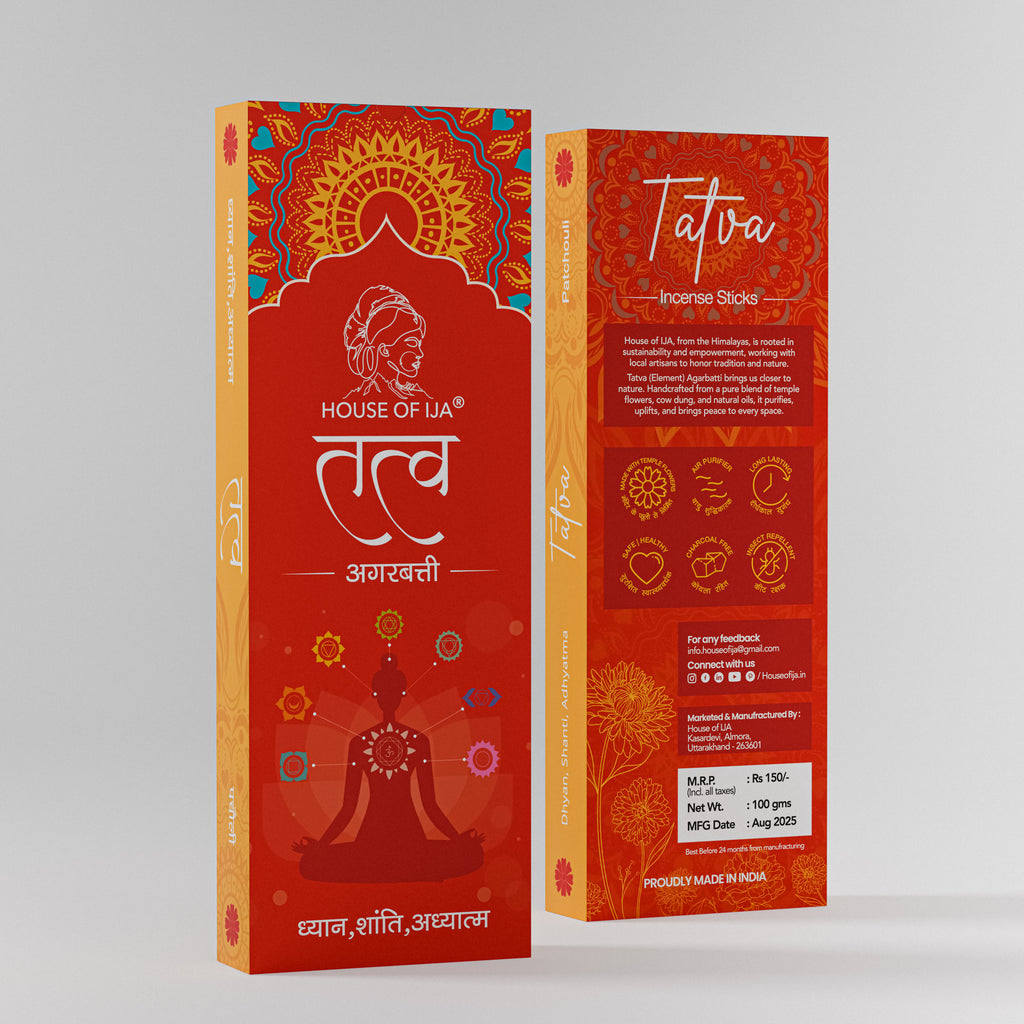 HOUSE OF IJA Tatva Incense Sticks, Pancholi Fragrance, Premium Masala Incense for Home, Puja, Meditation & Relaxation